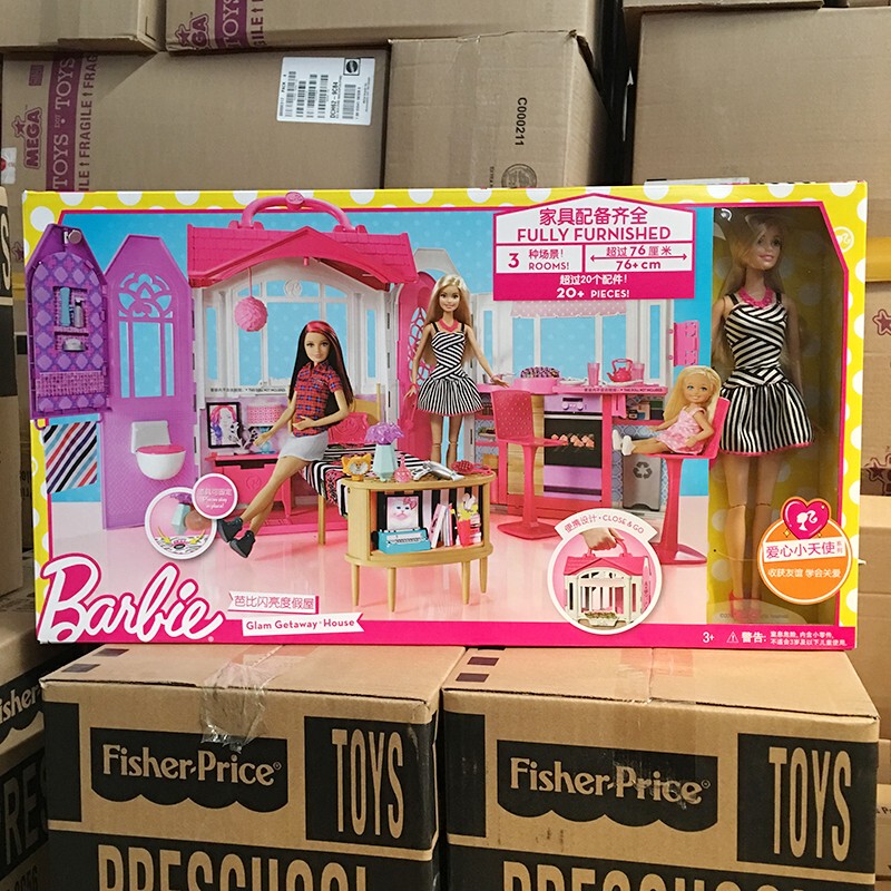 Barbie Shining Resort Dream Mansion Girl Play House Toy House Birthday Gift Cfb65