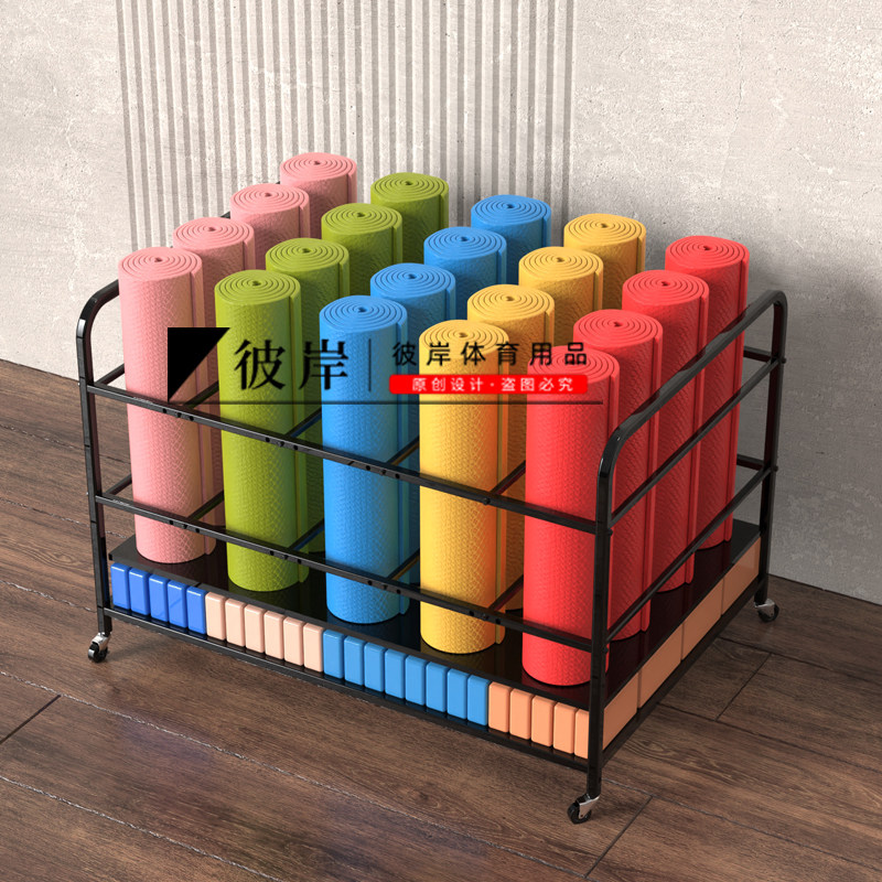 Large Capacity Yoga Mat Containing Shelf Finishing Racks Multilayer Yoga Gallery Gym Gym Foam Roller Finishing Placing Racks-Taobao