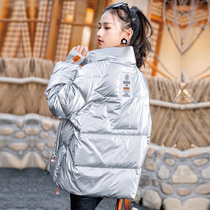 Girls Down Jacket Short 2021 New Winter Jacket Western 12 Chinese Children 15 Years Old Girl Thick Loose