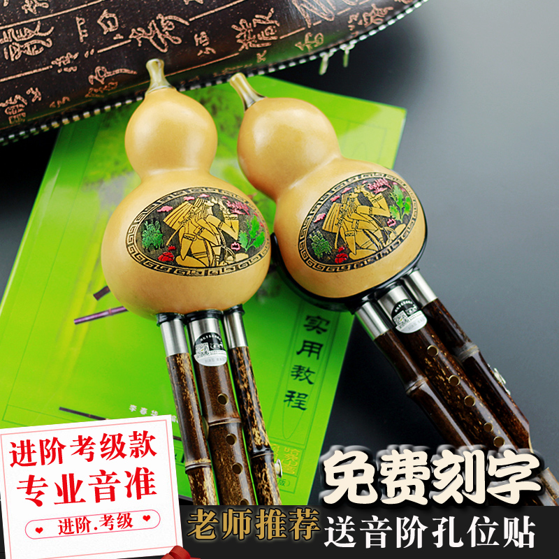 Hulu silk musical instrument beginner C key down B key primary school students adult professional playing exam type natural purple bamboo flagship store