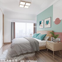 Wood grain floor tile 150 800 modern simple matte glazed tile balcony bedroom shop non-slip wear-resistant brick