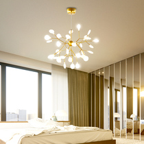 Nordic Chandelier Mesh Red Postmodern Minimalist Style Creative Personality Living Room Dining Room Cozy Firefly Lamp