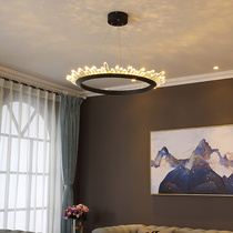 Nordic Living Room Crystal Chandelier Round Creative Personality Modern Minimalist Designer Restaurant Light Lavish Bedroom Lamps