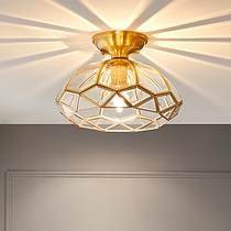 Full Copper Balcony Light Aisle Light Hallway Lights into the house Light Guan Guan Lights American Bedroom Modern Minimalist led suction light