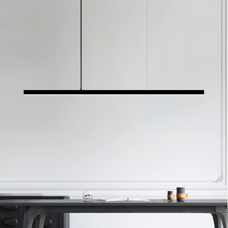 Full Copper L Dining Hall Chandelier Rear Modern Nordic Bar Desk Front Line Long Line Designer Light Lavish Minimalist Lamps