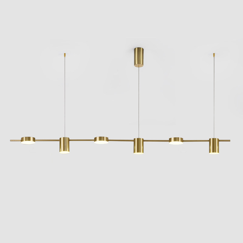 Dining Hall Chandelia Nordic Minimalist Modern Personality Creative Strip Office Studio Lamps Bar front desk chandelie