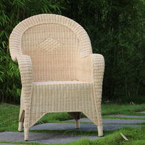 Rattan chair Natural real rattan high-end sofa armchair Traditional old-fashioned rattan woven high backrest leisure computer office chair