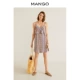 MANGO Womens 2019 thu đông đơn giản, cổ chữ V đi nghỉ mát thời trang ngọt ngào - váy đầm