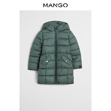 детская верхняя одежда mango女童2020秋冬新款连帽间棉大衣长袖棉服外套