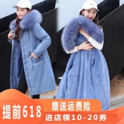 phụ nữ bông quần áo 2019 mới thủy triều mùa đông dài Hàn Quốc phiên bản lỏng lẻo cộng với nhung cộng dày xuống bông len bảo hộ lao động bánh để vượt qua
