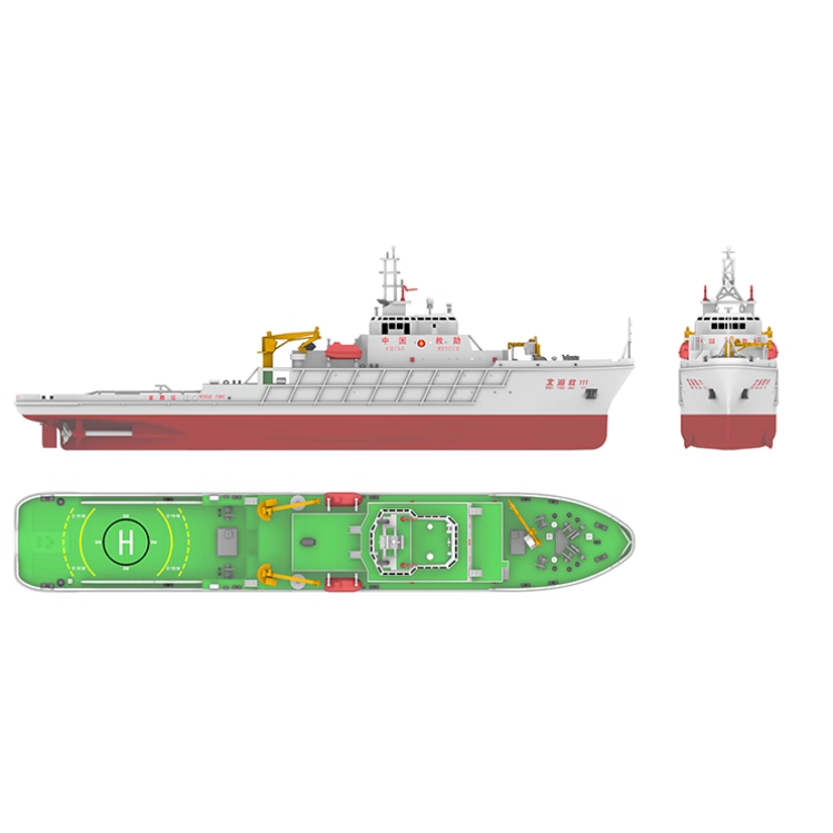 I Love My Motherland's Maritime Border Education Competition, North Sea Rescue Ship Model, Technology Model