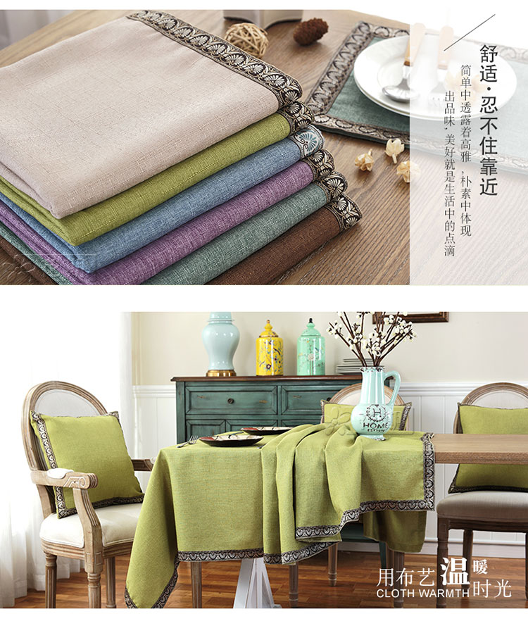 Nhật bản cotton linen bảng vải Mỹ Bắc Âu màu rắn bàn cà phê vải khăn trải bàn khăn trải bàn đơn giản vải đa mục đích khăn