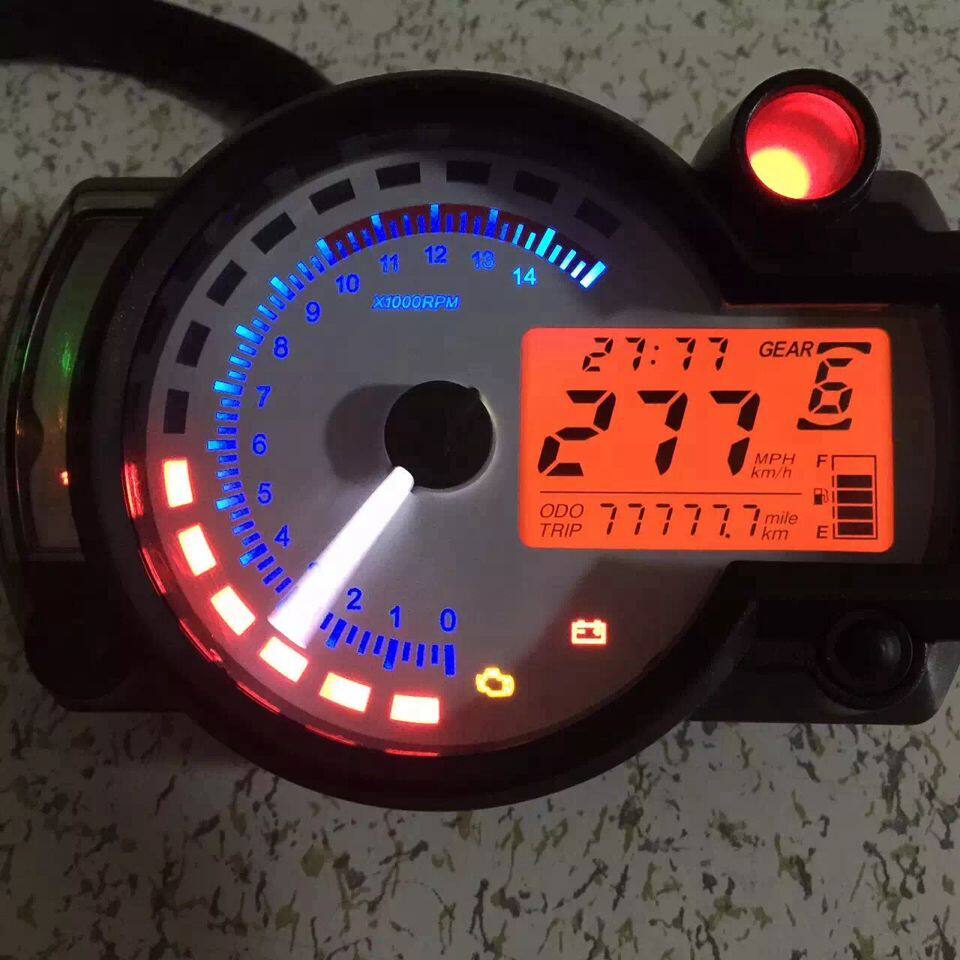 M182 locomotive modified LCD instrument export 7-color version modified adjustable metric mile oil meter mileage 2-4
