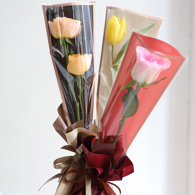 Valentine's Day single flower bag Multi-end of high end floral soap flower bouquet of flowers bouquet gift One rose flower packaging material