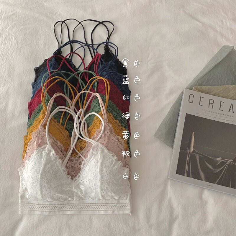 Lace Little cute bra Women Summer 2022 New design Feeling Chest small wrapping breasts No steel ring Beauty back underwear bra