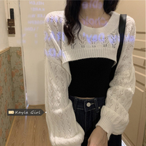 Autumn fried street suit women 2021 early autumn new fashion temperament stacked wearing gentle wind two-piece sling top