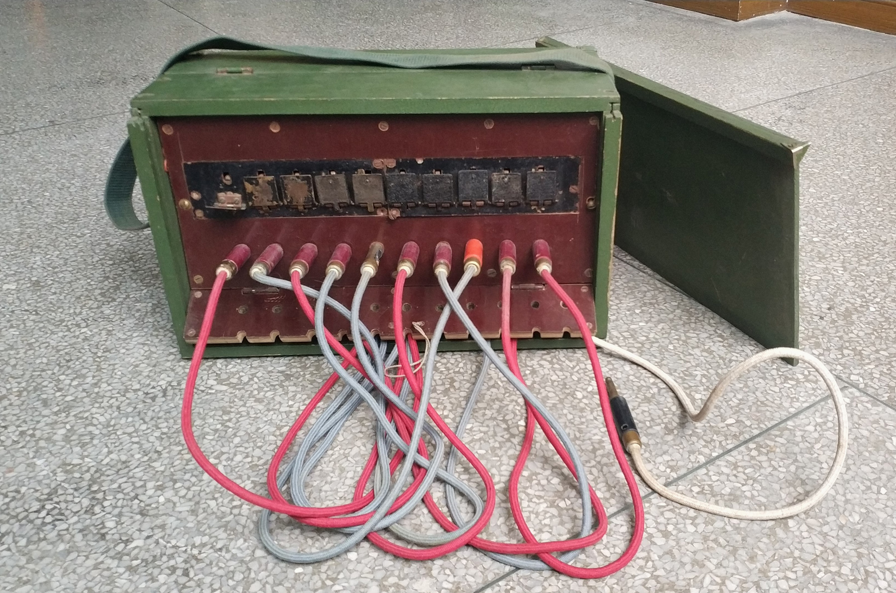 Old Communication Equipment Bull Leather Case Scapegoat negative phone switch 10 door magnet Phone switch