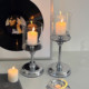 欧式轻奢复古玻璃烛台香薰蜡烛装饰摆件烛光餐桌道具浪漫场景布置