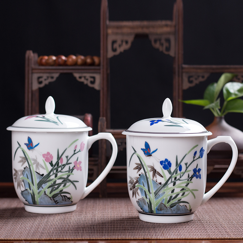 Hunan liling porcelain glaze colorful hand - made ceramic cups under MAO led gifts cups and practical