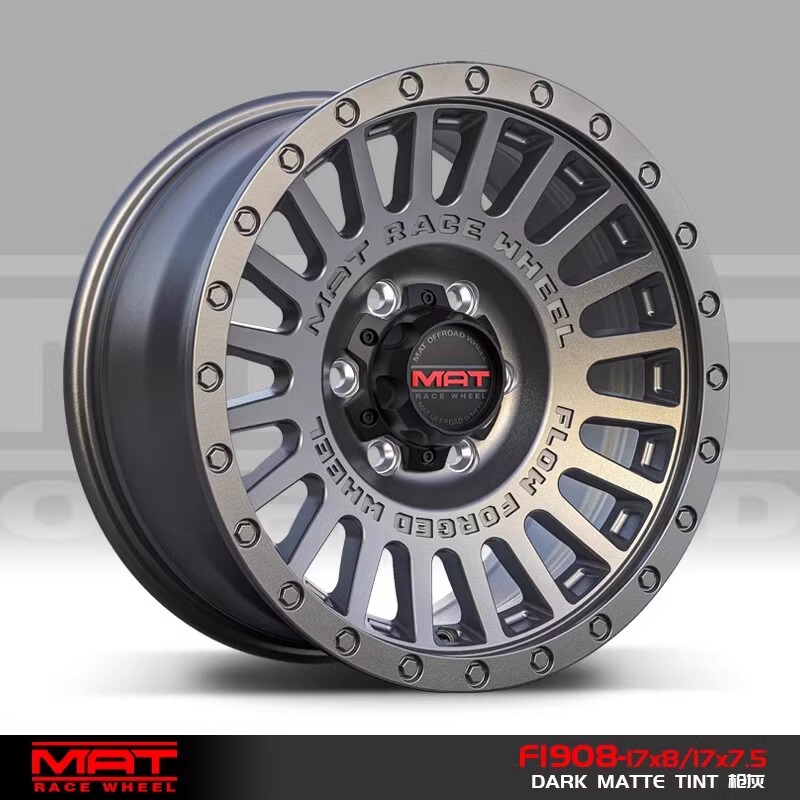 Mat Spin-Cast Anti-Loosening Off-Road Competition Wheels with High Load Capacity, Suitable for Tank 300, Wrangler, Haval H9, and H5 Mat Spin-Cast Anti-Loosening Off-Road Competition Wheels with High Load Capacity, Suitable for Tank 300, Wrangler, Haval H9, and H5