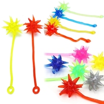  Meteor hammer toy childrens elastic large elastic telescopic sticky palm small sticky hand soft rubber toy sticky ball superman