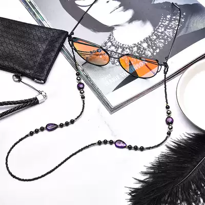 Sunglasses line hanging on the neck of the hanging rope necklace women's net Red personality simple decorative fashion eyes