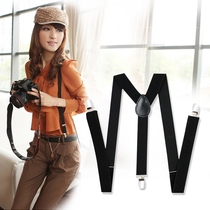  Clothes bib with a rope Universal replacement anti-fall accessories on the suspender belt Shoulder straps men and women