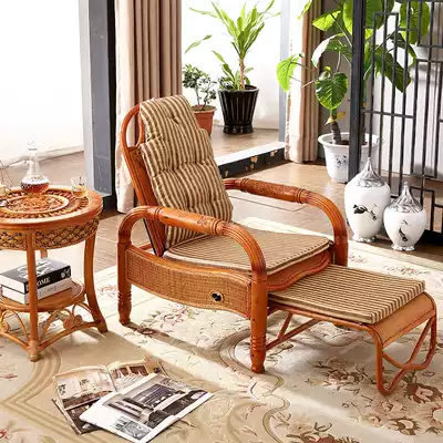 Real Vine recliner multi-function folding chair balcony leisure lunch break sleeping chair lazy rocking chair home rocking chair old chair