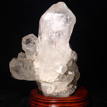 Natural White Crystal Raw Stone Crystal Cluster Backbone Crystal Column Raw Mine Specimen Hair Energy Stone Zheng Residence Feng Shui Pendulum big
