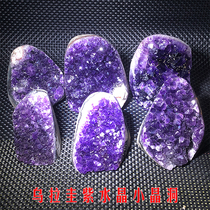 Natural Purple Water Crystal Cave Pendulum Pieces Uruguay Amethyst Crystal Cluster Original Stone Ore Specimen Home Living Room Gift Money Bag
