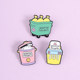 ປີ 2026 ໃໝ່ຖິ້ມພະລັງງານທາງລົບ brooch ສາມຊິ້ນຊຸດ Funny smash ຄວາມຮູ້ສຶກທາງລົບທີ່ສ້າງສັນອຸປະກອນເສີມ Badge ໂລຫະ