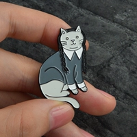 Nhật Bản và Hàn Quốc Phim hoạt hình nhỏ bé mèo kim loại thả dầu hợp kim trâm cà vạt roi da mèo denim túi vi chương huy hiệu