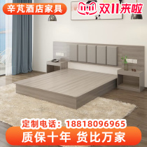Bed and breakfast room special bed home standard room double bed custom hotel apartment hotel bed hotel furniture full set of customization