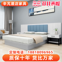 Hotel bed customization hotel standard room full set of furniture homestay mattress chain convenient hotel room bed box 1 8M meters