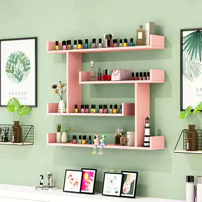 Nail Polish display shelf wall hanging wall Net red cosmetics display cabinet beauty shop nail shop triangle shelf