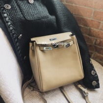 ANTI custom classic elephant gray autumn and winter must receive the first layer of lychee pattern cowhide backpack INS wind leather bag