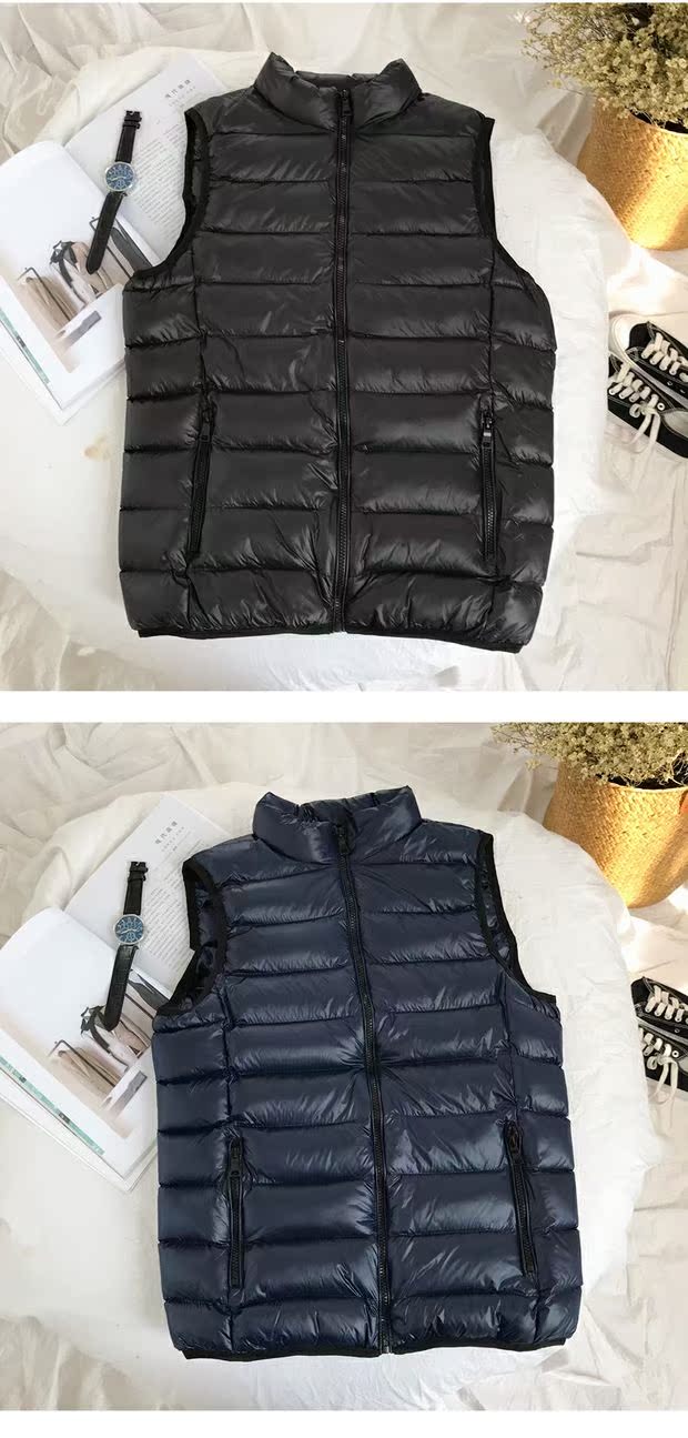 Áo vest nam mùa đông nhẹ và kích thước lớn vest lỏng vest nam thanh niên cotton vest thể thao áo khoác giản dị áo thun nam có cổ
