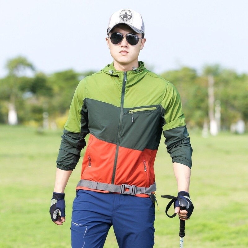 New Running Sun Protection Jacket for Men and Women, Lightweight Sports Hooded Jacket for Cycling and Hiking, Windproof Jacket, Quick-Drying Top