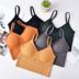 Kaka với đồ lót womens đỏ ròng U-hình đẹp sling vest với miếng đệm ngực tụ tập để thể hiện sexy mỏng có thể điều chỉnh. 