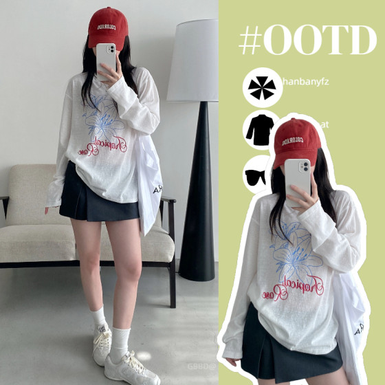 网红孕妇夏装防晒衣长袖t恤2025夏季新款薄款上衣韩版宽松大版衣