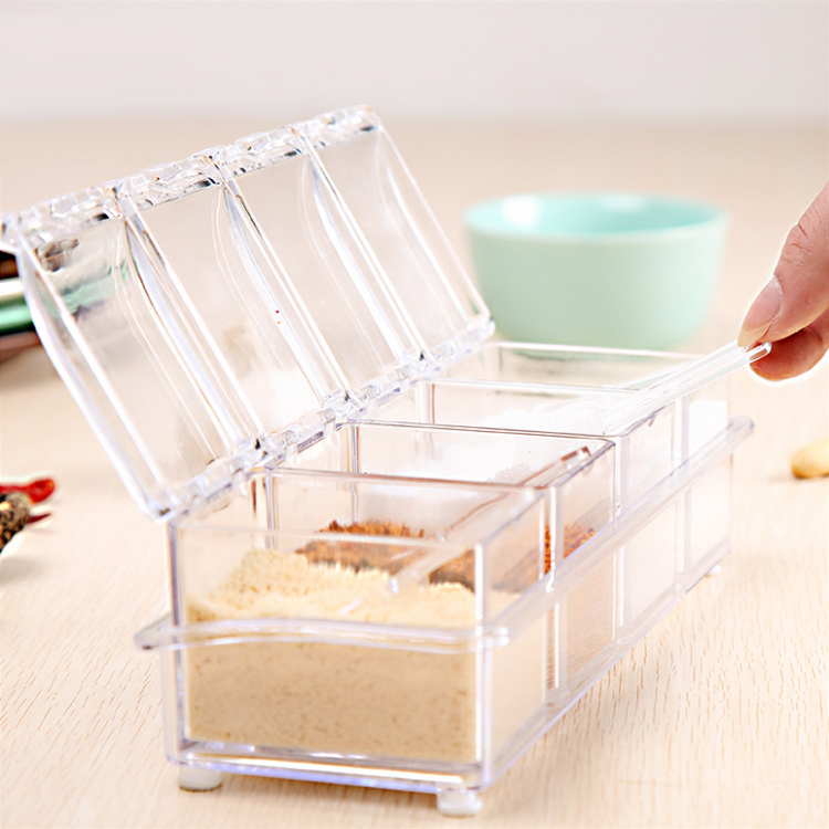 Eurostyle Kitchen Creative Glass Seasoning Jars Oil Salt Tank Seasoned Case Seasoned Bottle 34 G Household Composition Suit Containing