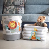 Cartoon childrens fabric toy storage basket basket clothing storage box finishing basket dirty clothes bucket storage artifact set
