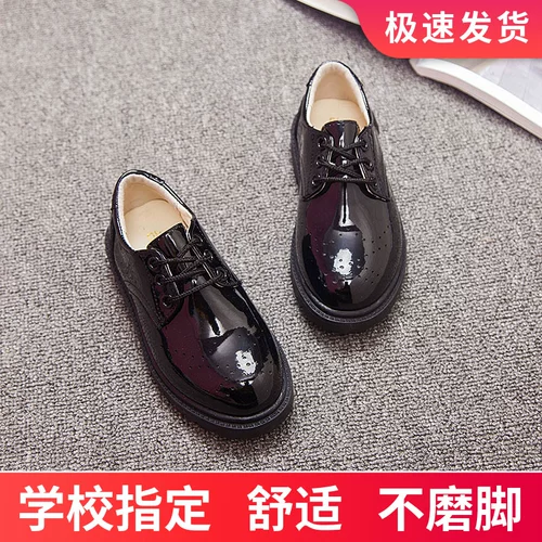 Мягкая черная обувь для мальчиков для кожаной обуви в английском стиле, мягкая подошва, в британском стиле, подходит для подростков
