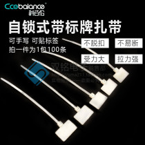 Label strap Self-locked nylon tie ticks Ribbon Signage Tie 3 * 100mm 100 packets