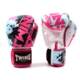 Authentic Thai Twins Splash Candy Pink and Green Muay Thai Gloves, Sanda Training Shorts, Unisex Leather Boxing Gloves