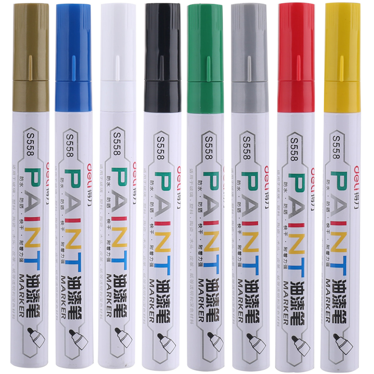 Able S558 paint pen Quick Dry without fade Paint Pen Graffiti Pen Red Green Blue Gold Yellow Note Pen