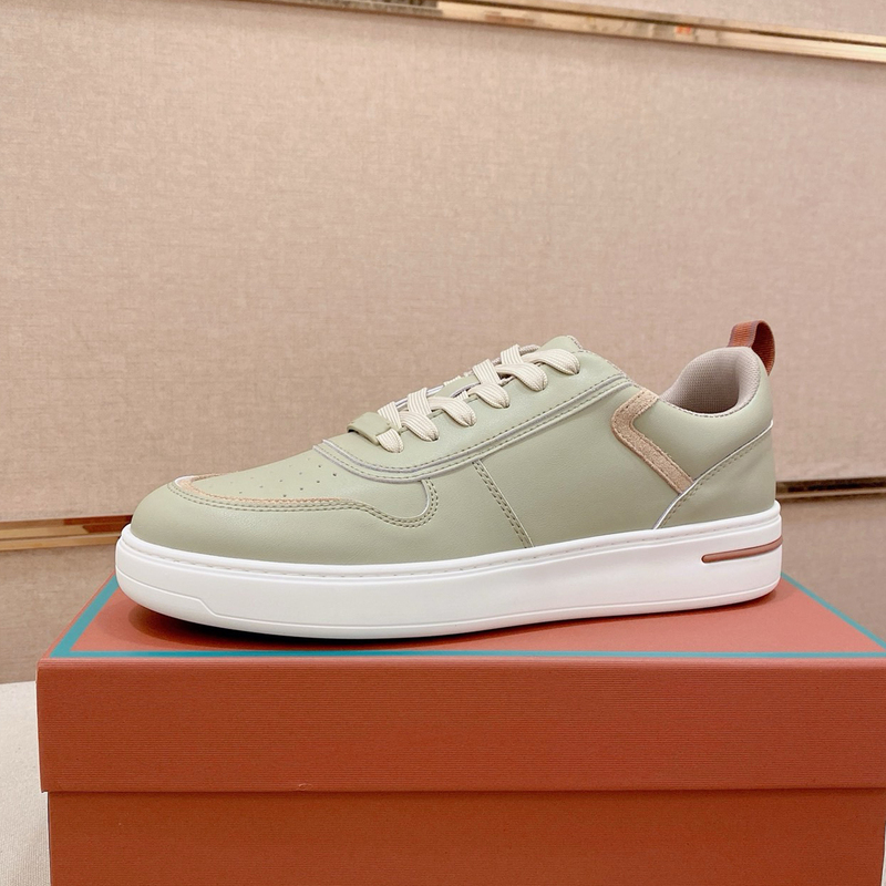 Men's Sports Casual Shoes, Genuine Leather, Flat-Soled, Fashionable and Trendy, Lp British Style, Comfortable and Breathable, 2026 Summer European Version Sneakers