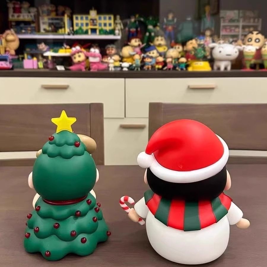 Christmas Gift Crayon Shin-Chan Merchandise Desktop Ornament Figurine Limited Edition Doll Cute Little Sunflower Gift for Men and Women's Birthdays