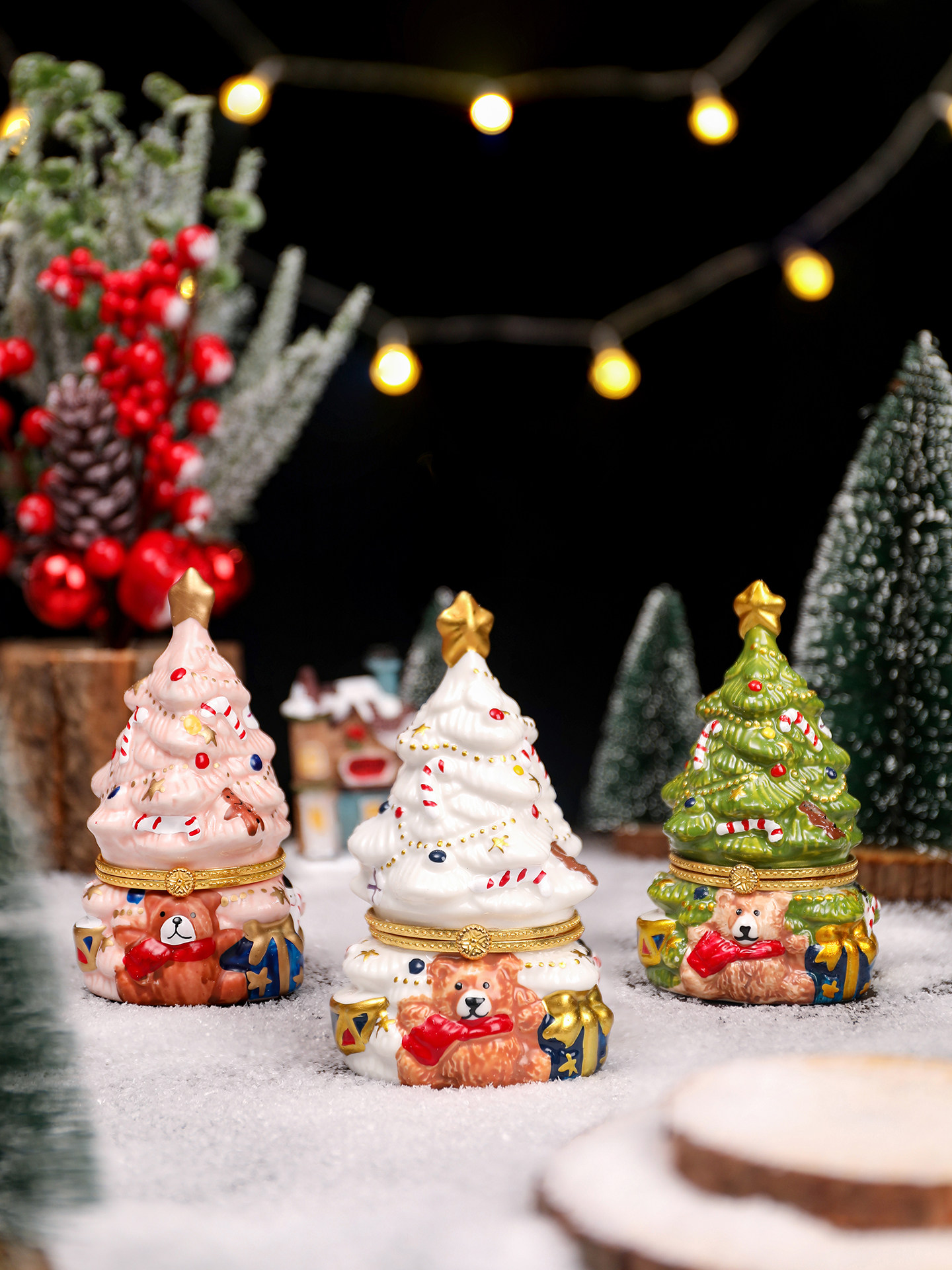 Christmas Bear Wishing Tree Aroma Diffuser Stone for Bedroom, Practical and High-End Birthday Gift for Girls, Graduation Season