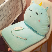 Warm belt plug-in warm seat cushion cover seat heating pad female butt pad plush backrest office heating cushion